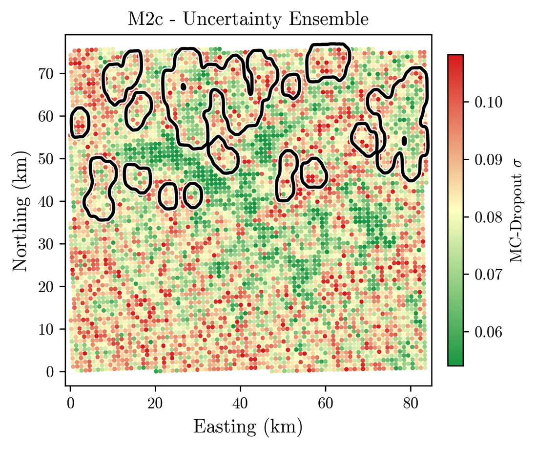 Prediction uncertainty map (MC-Dropout)